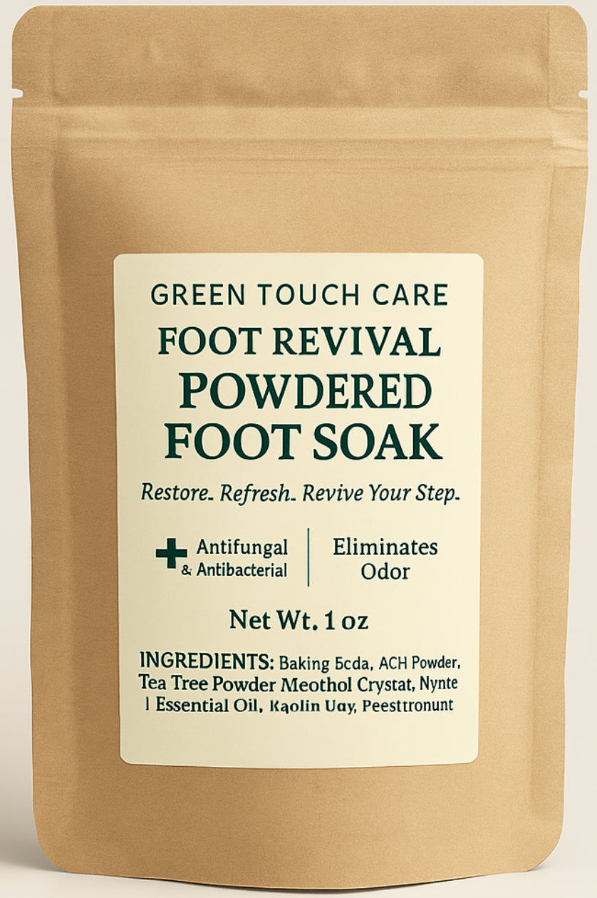 Revival On-the-Go Kit
Includes:
• 1 Soaking Powder Pouch (1 oz)
• 1 Daytime Sweat Control Cream (2 oz)
• 1 Nighttime Deodorizing Balm (1 oz)
